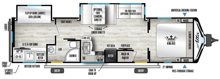 2024 EAST TO WEST RV ALTA 3150KBH, , floor-plans-day image number 0